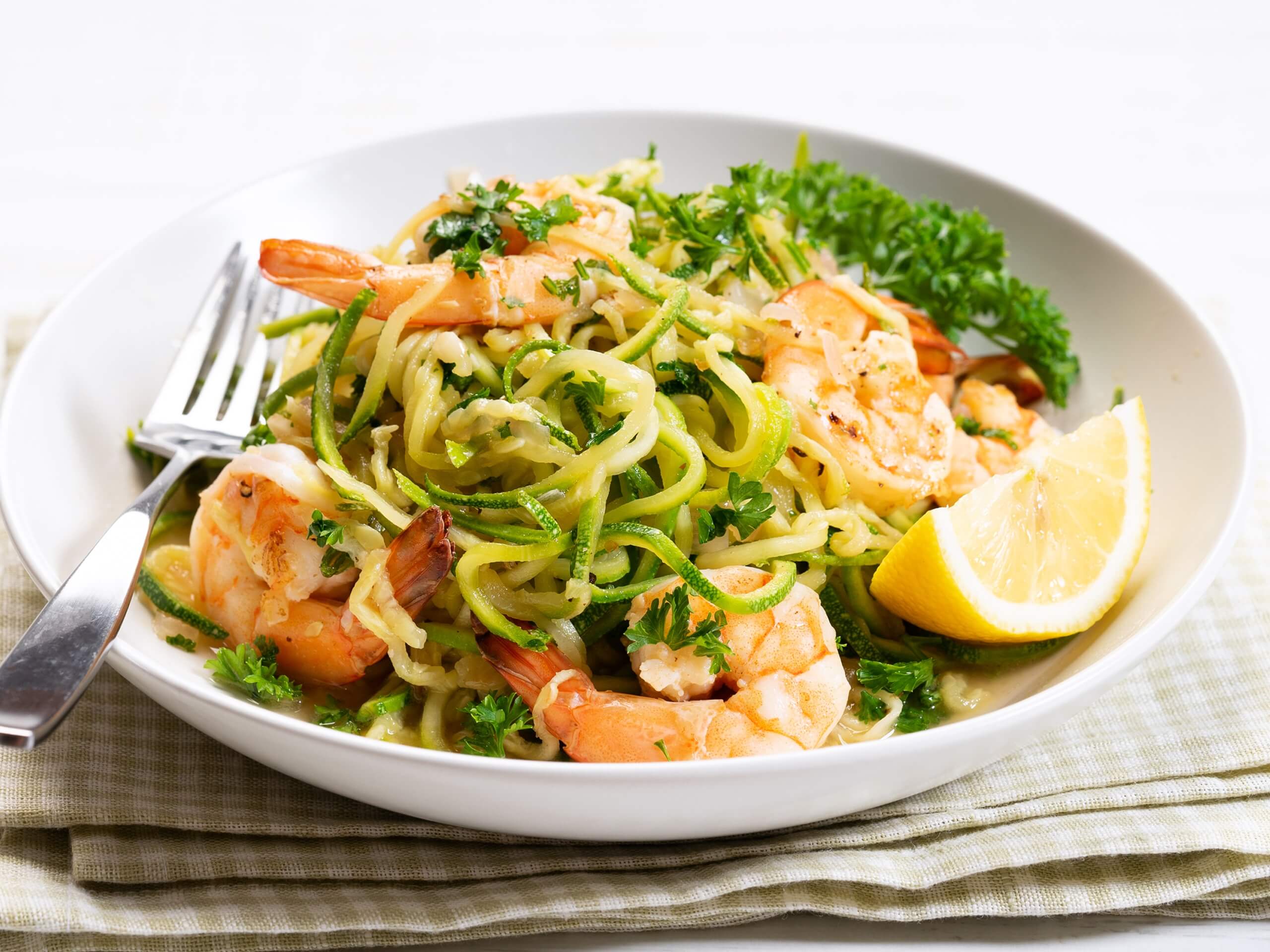 Zucchini-Noodle-shrimp